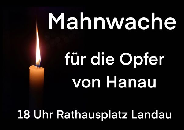 Aufruf zur Mahnwache anlässlich des Anschlags in Hanau